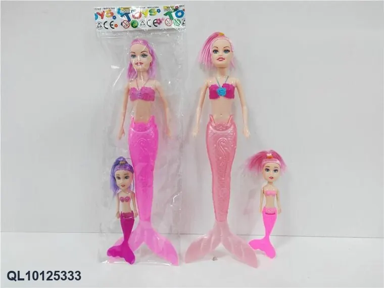 30Cm Unlit Mermaid + 14Cm Unlit Fish OPP Bag wholesale from Qili Toys