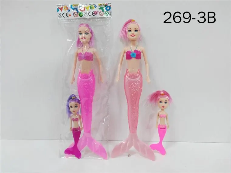 30Cm Unlit Mermaid + 14Cm Unlit Fish OPP Bag wholesale from Qili Toys