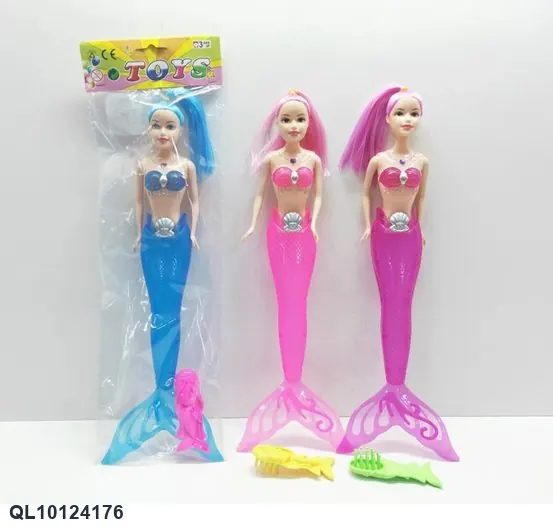 34Cm Mermaid Doll Without Lights + Comb PVC Bag wholesale from Qili Toys