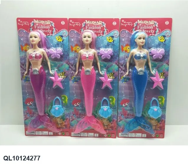 34Cm Mermaid Figure Without Lights + 3 Accessories Blister Board wholesale from Qili Toys