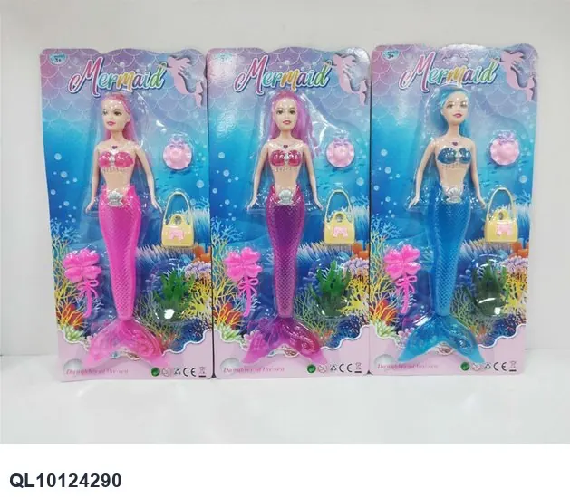 34Cm Mermaid Figure, Without Lights, Plus 4 Accessories. Blister Board wholesale from Qili Toys
