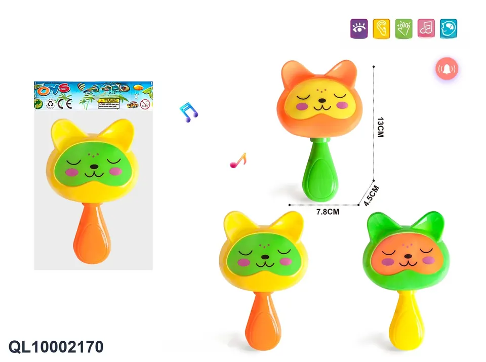 Cartoon Cat Rattle OPP Bag wholesale from Qili Toys