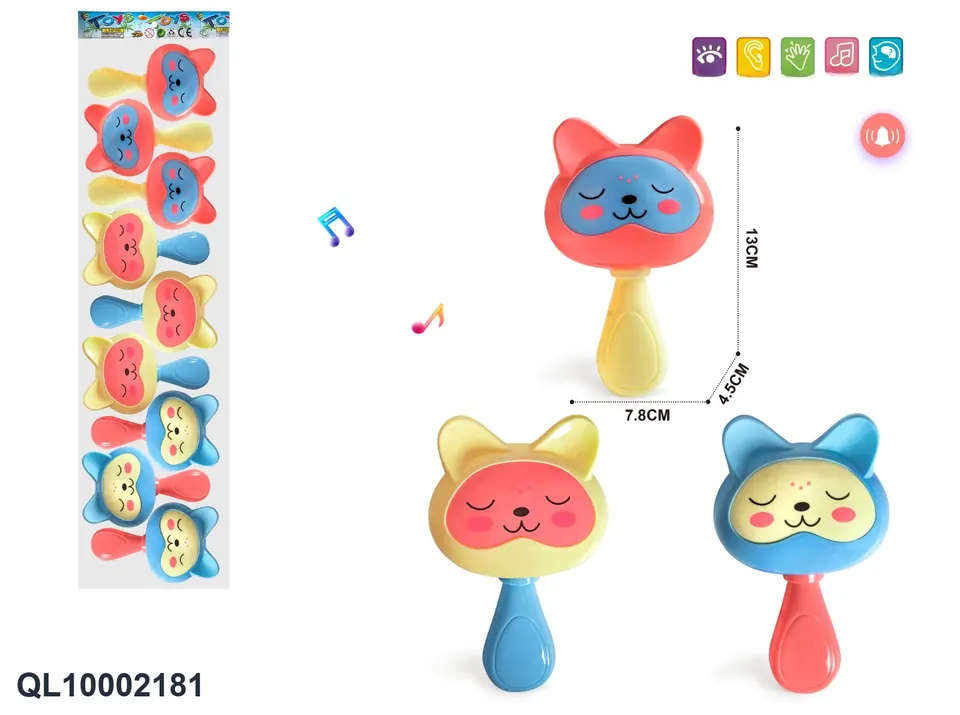 Cartoon Cat Rattle OPP Bag wholesale from Qili Toys