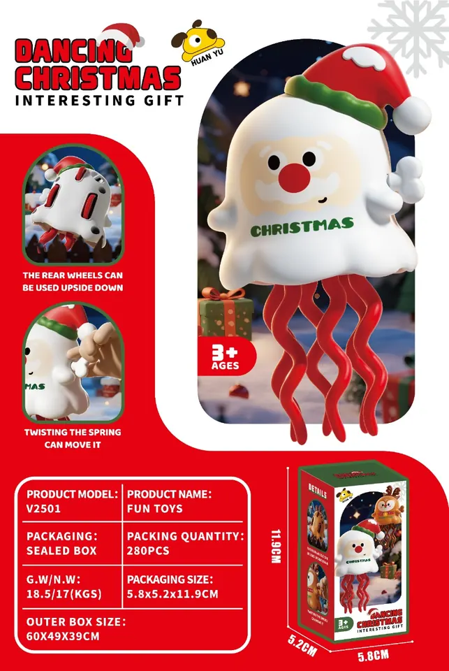English Santa Claus Fun Dancing Doll Color Box wholesale from Qili Toys