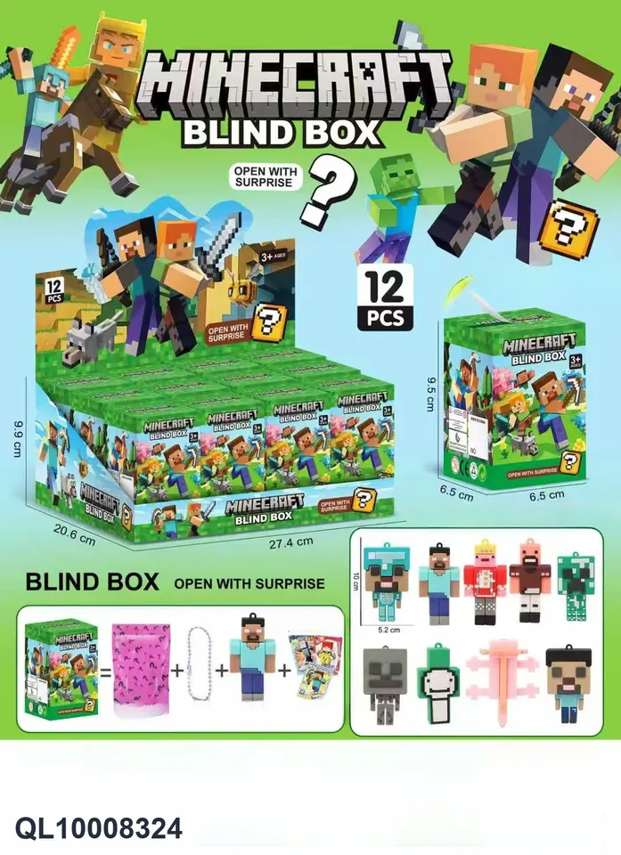 Pixel Sandbox Blind Box Extra Large Glue Doll (disassembly and assembly) Display Box wholesale from Qili Toys