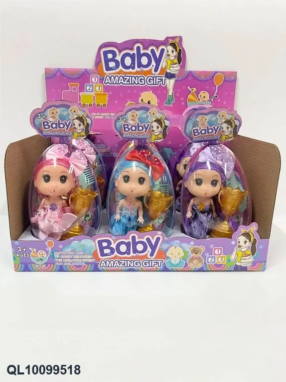 Set Of 3 "Dull" 3-Inch Dolls With Comb And Mirror Trophy Hat Display Box wholesale from Qili Toys