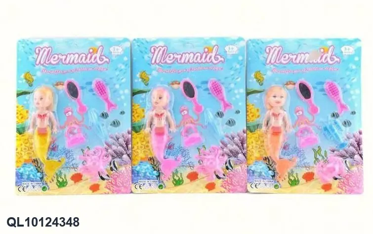 Two 5-Inch Realistic Mermaid Dolls Blister Board wholesale from Qili Toys