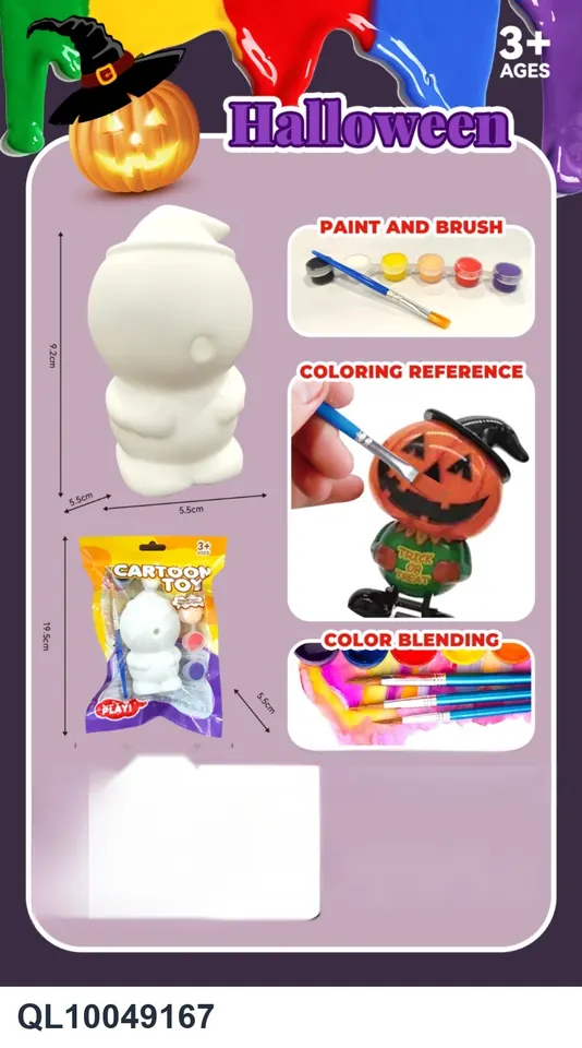 Vinyl Pumpkin Man (painted) Color Bag wholesale from Qili Toys