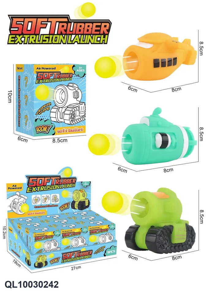 Vinyl-Based Popping Balls (9 pieces per set, random assortment of 3 blind boxes) Display Box wholesale from Qili Toys