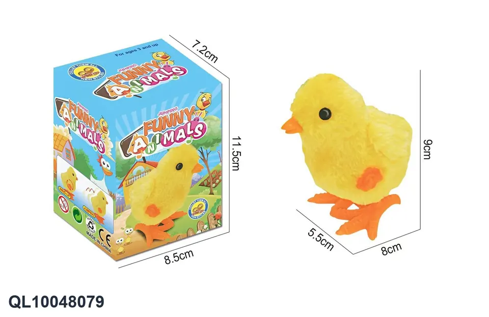 Wind-Up Stuffed Chicken (wind-up chicken toy wind-up walking) Color Box wholesale from Qili Toys