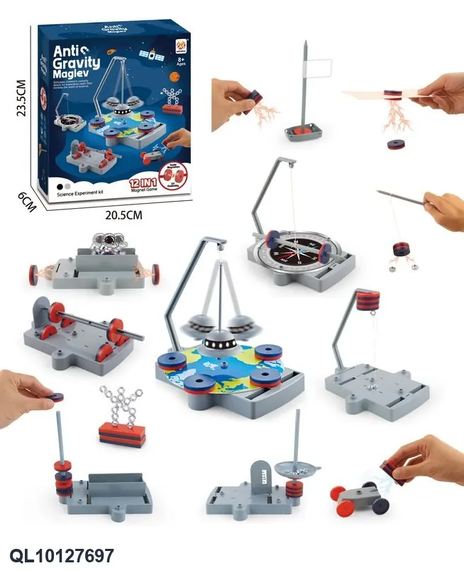 12-In-1 Magnetic Science Experiment Kit Color Box wholesale from Qili Toys