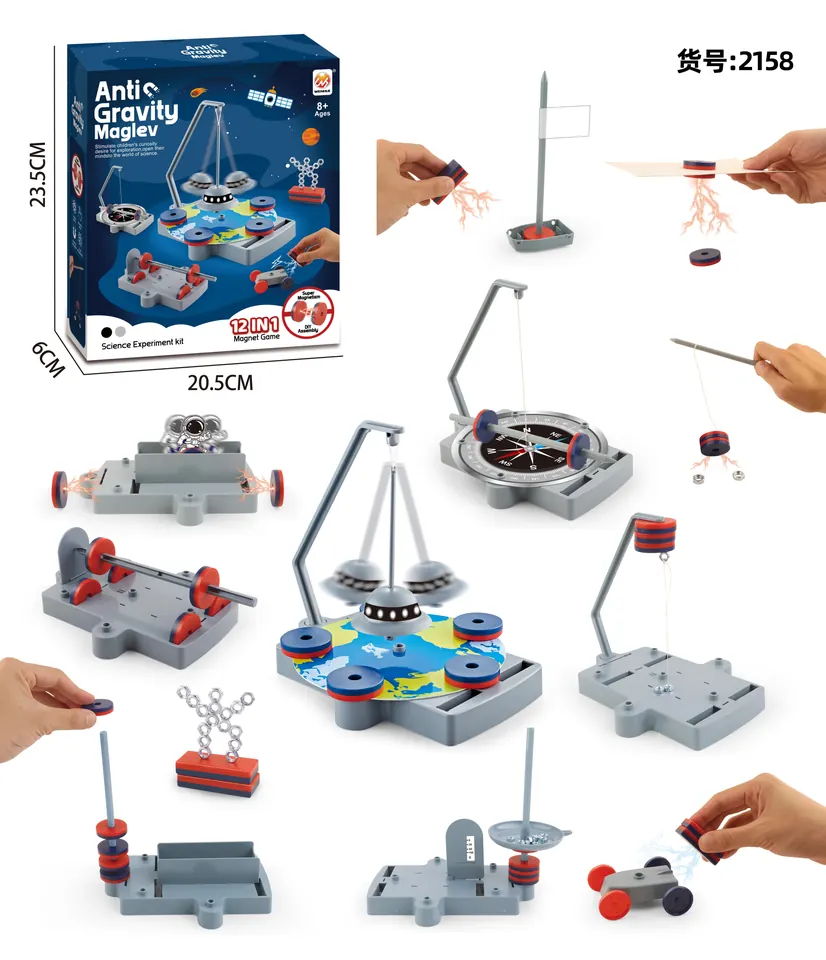 12-In-1 Magnetic Science Experiment Kit Color Box wholesale from Qili Toys