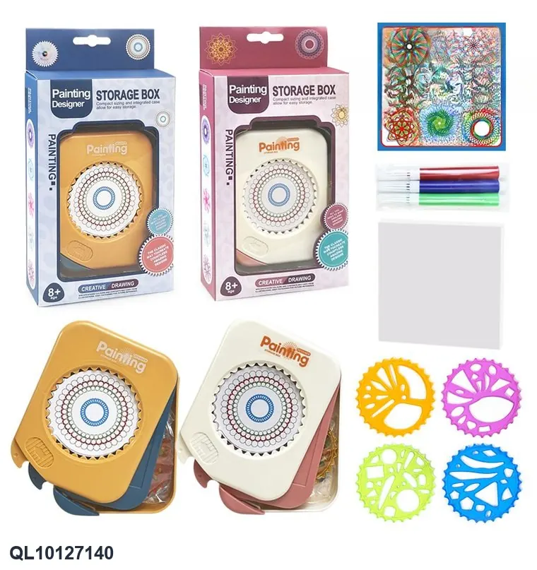 Fun Spiral Painting Storage Box With Various Measuring Tools. Window Box wholesale from Qili Toys