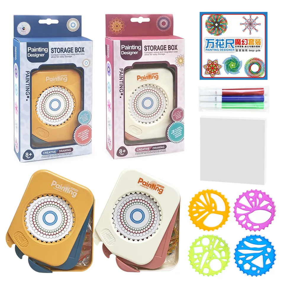 Fun Spiral Painting Storage Box With Various Measuring Tools. Window Box wholesale from Qili Toys