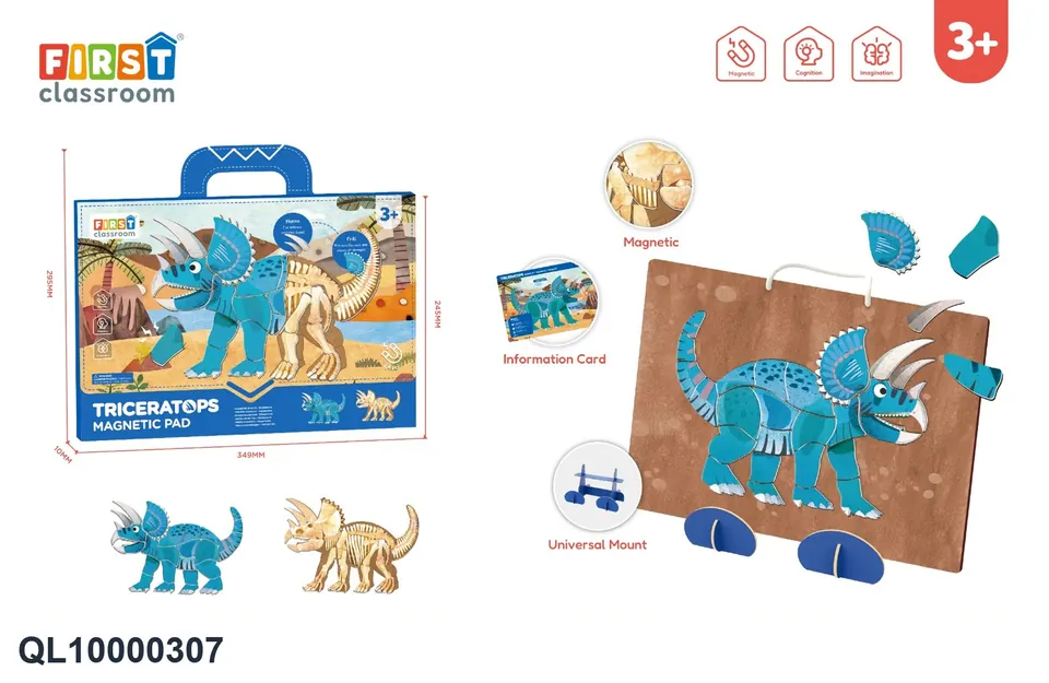 Magnetic Board - Triceratops Color Box wholesale from Qili Toys