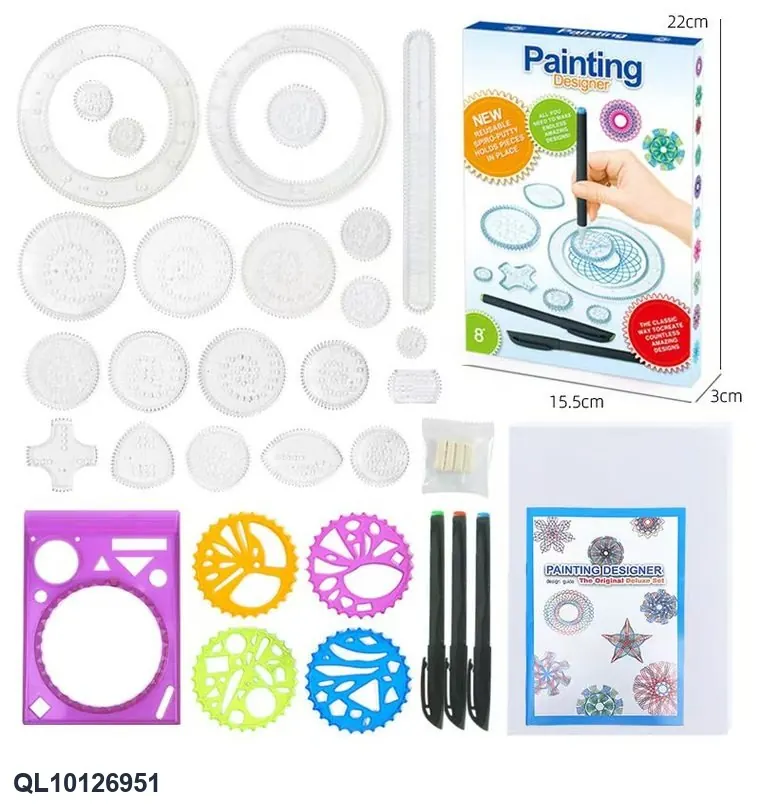 Set Of 33 Measuring Tools, Including Both A 2-In-1 Ruler And Other Measuring Instruments. Color Box wholesale from Qili Toys