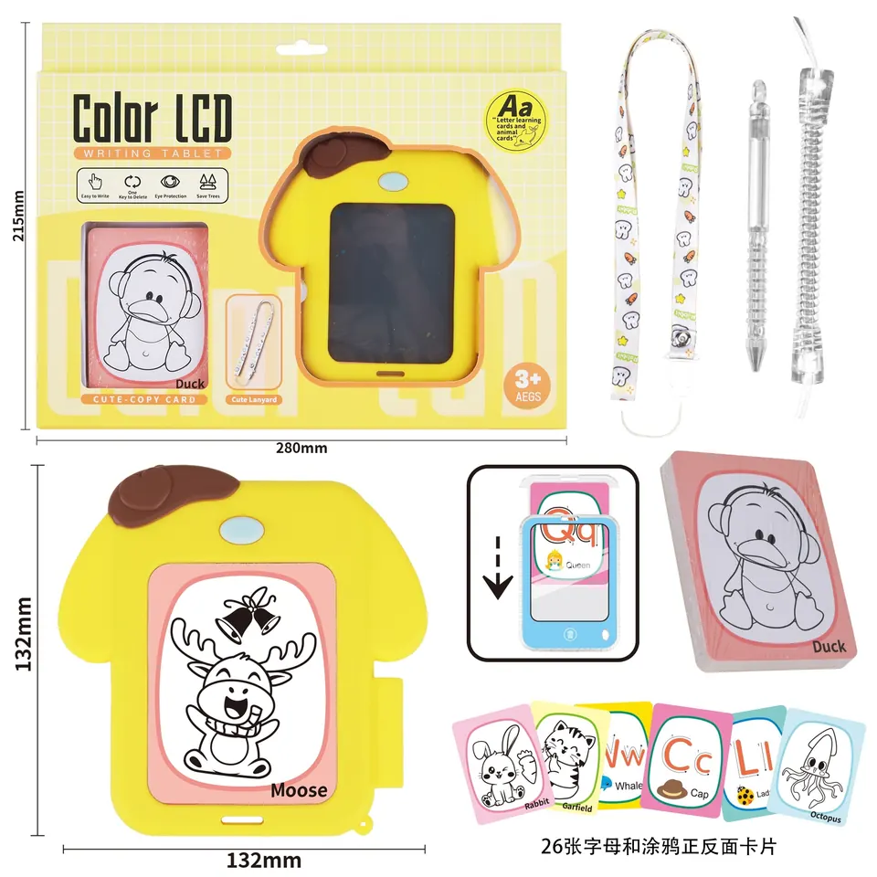 Silicone Pudding Copy Writing Board (with 26 cards, lanyard, one cr2025 battery) Window Box wholesale from Qili Toys