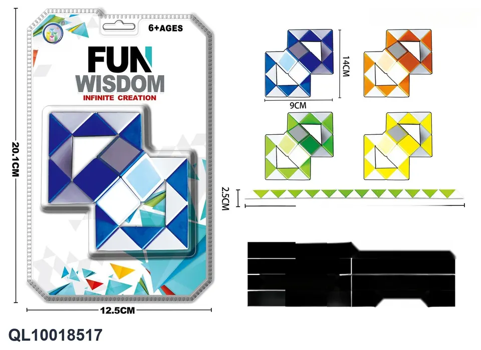 2-Color Large Magic Ruler Diagonal Shape High-Frequency/Double Blister wholesale from Qili Toys