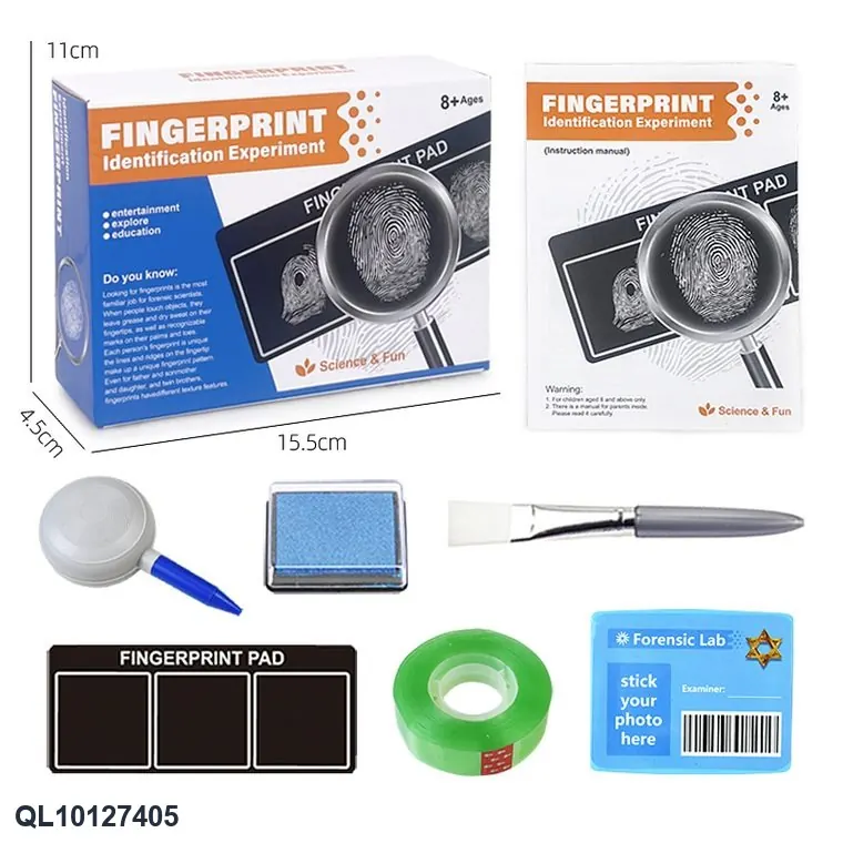 Fingerprint Identification Science Experiment Color Box wholesale from Qili Toys