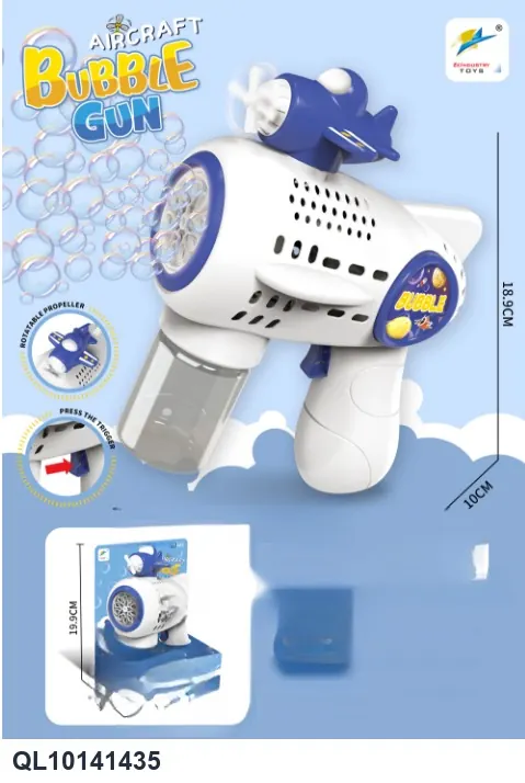 12-Hole Electric Bubble Gun, With 1 Bottle Of 50Ml Bubble Solution. [Requires 4 X AA Batteries, Batteries Not Included] Display Box wholesale from Qili Toys