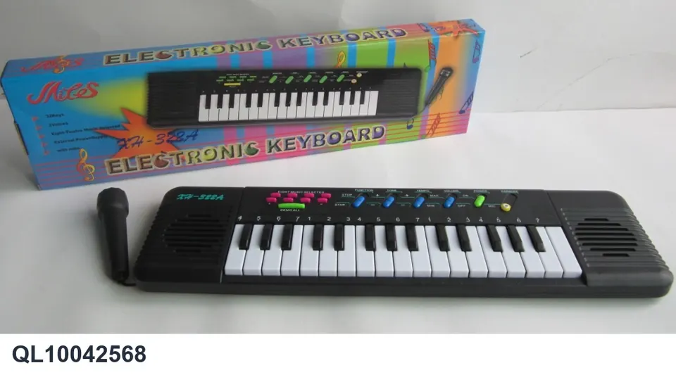 32-Key Electronic Keyboard With Microphone Color Box wholesale from Qili Toys