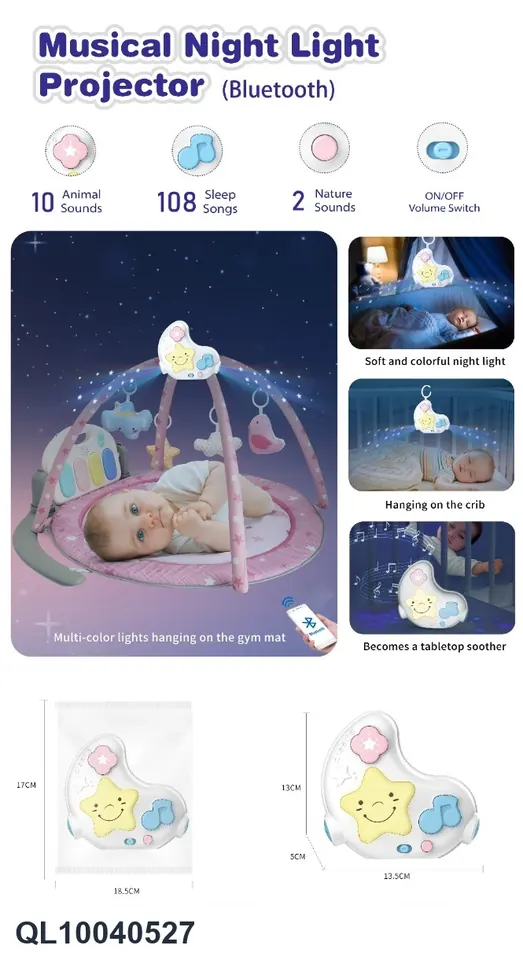Bluetooth Moon Projection Night Light (with light and music) Bagged Pack wholesale from Qili Toys