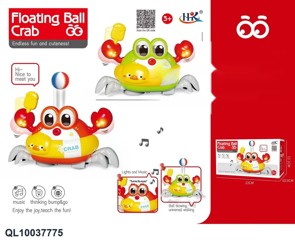 Crab Lele Blowing Ball (wanxiang music and light blowing ball) Color Box wholesale from Qili Toys