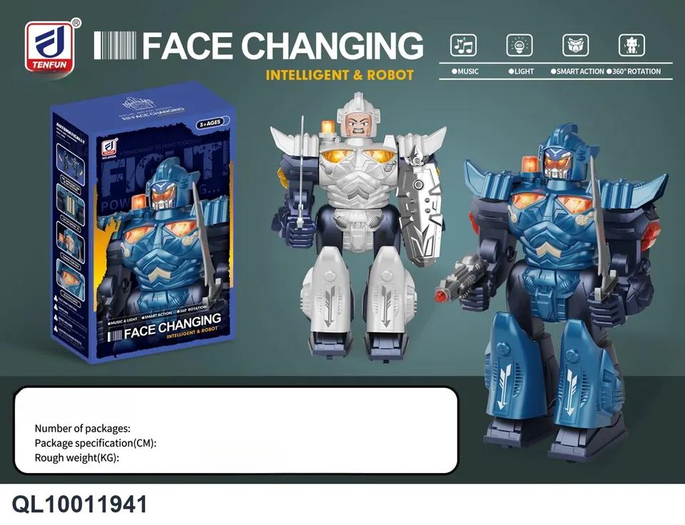 Electric Face-Changing Robot Color Box wholesale from Qili Toys