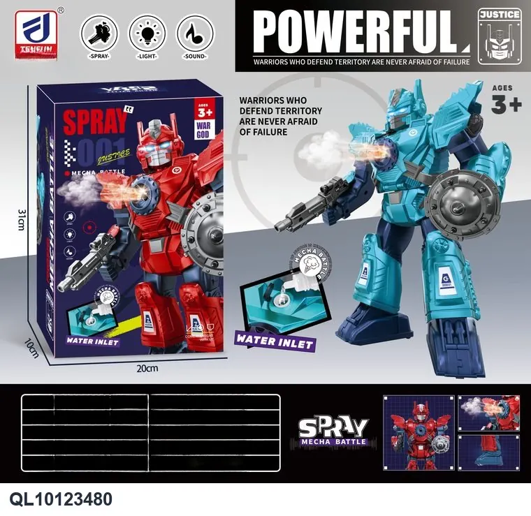 Electric Rotating Spray Robot Color Box wholesale from Qili Toys