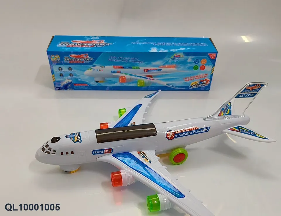 Extra Large Passenger Plane (universal light and music) Color Box wholesale from Qili Toys