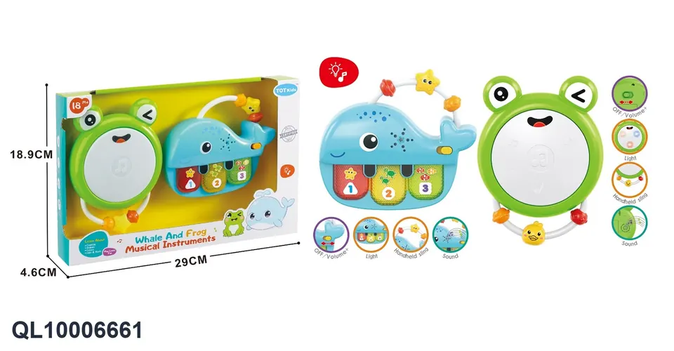 Frog And Whale Light And Music Combination Window Box wholesale from Qili Toys