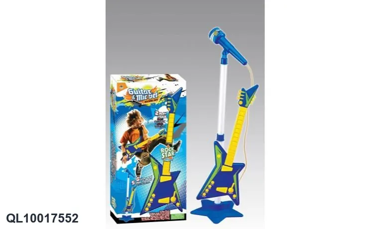 Guitar With Microphone Set (boys) Window Box wholesale from Qili Toys