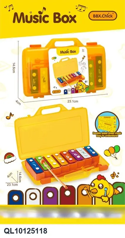 Hand-Held Box, 8-Note Percussion Instrument Portable Box wholesale from Qili Toys