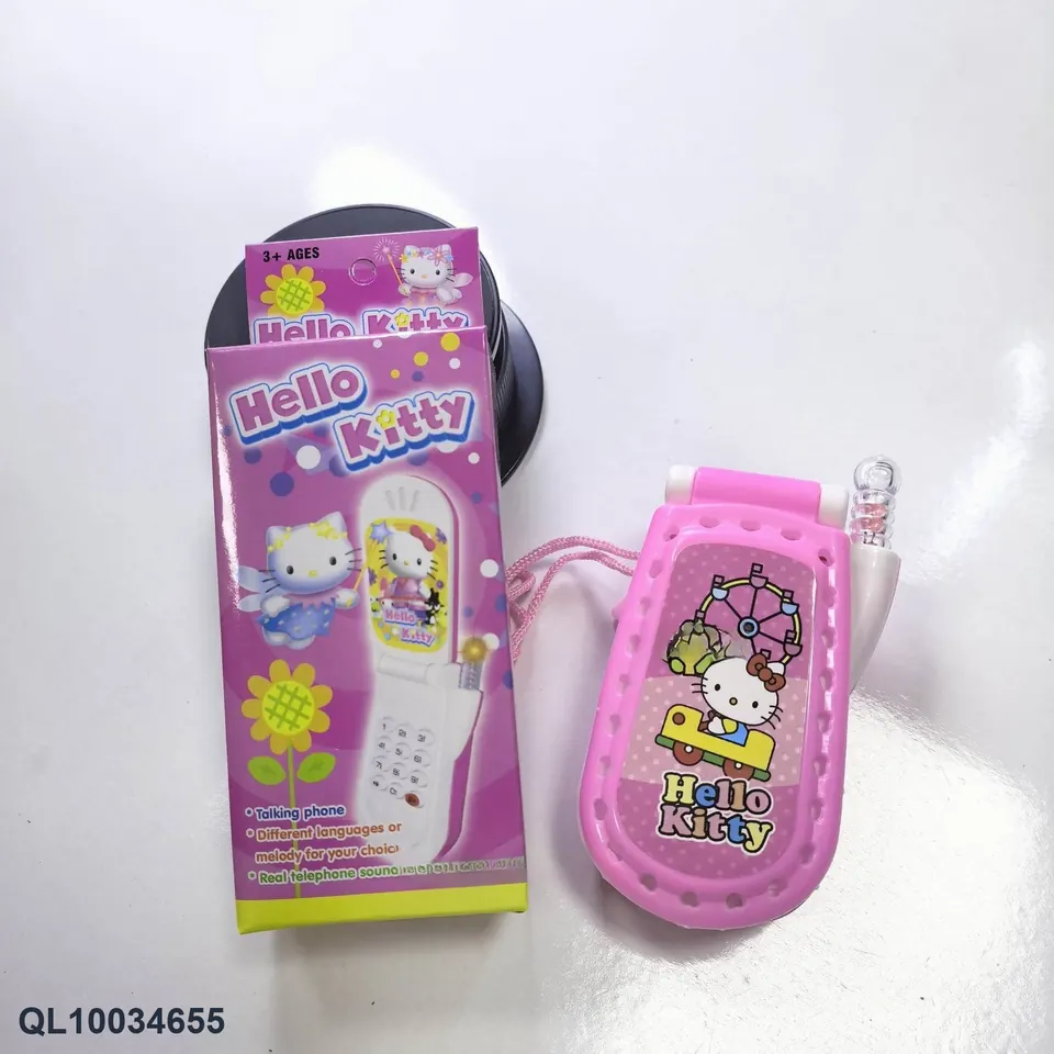 New Medium Size Flip Phone (kt cat) Color Box wholesale from Qili Toys