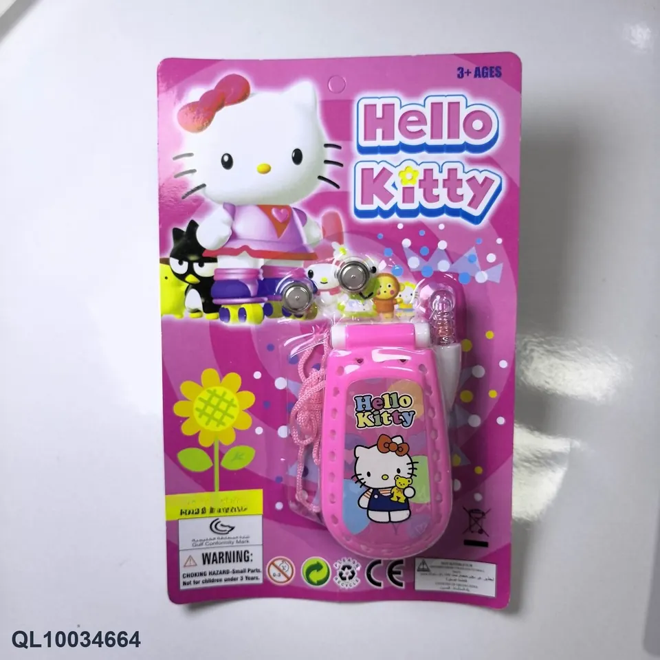 New Medium Size Flip Toy Mobile Phone (kt cat) Blister Board wholesale from Qili Toys