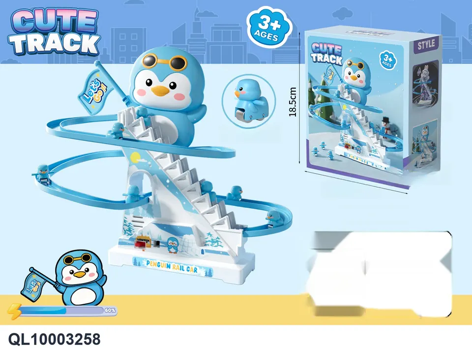 Penguin Electric Music Stair Climb Color Box wholesale from Qili Toys