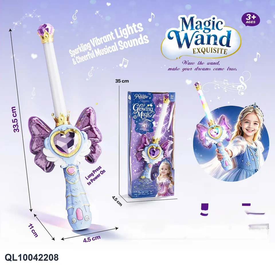 Princess Light And Music Magic Wand (purple color) Window Box wholesale from Qili Toys