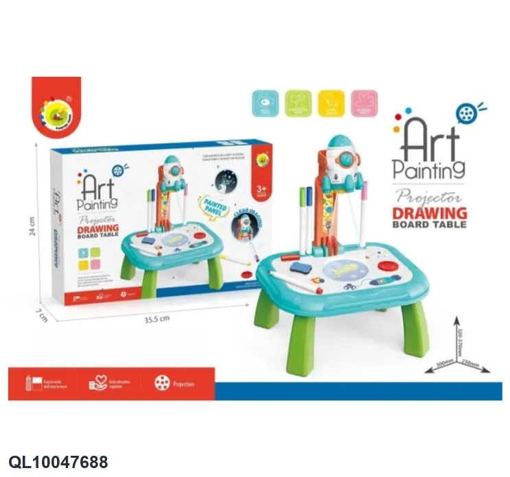 Rocket Projection Small Painting Table (blue-green) Sealed Box wholesale from Qili Toys