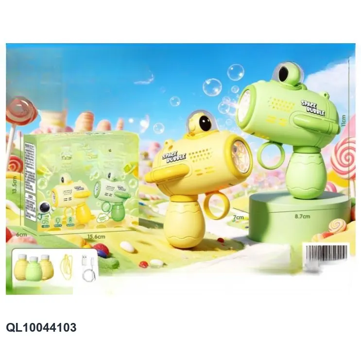 Space Mini Pocket Bubble Machine, Comes With 3 Bottles Of Bubble Water Color Box wholesale from Qili Toys
