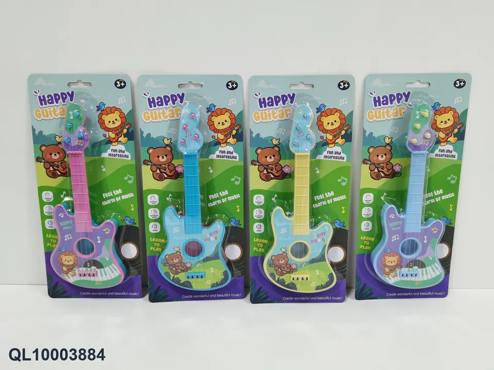 Animal Guitar (4 colors) Blister Board wholesale from Qili Toys