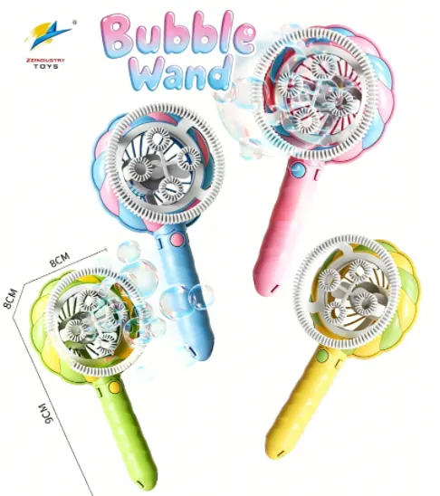 Electric Bubble Gun With Large And Small Bubble Solutions, Plus 1 Bottle Of 30Ml Bubble Solution. [Requires 1 X 5-Cell Battery] OPP Bag wholesale from Qili Toys