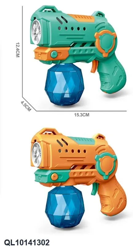 Electric Five-Hole Bubble Gun, With One 60Ml Bottle Of Bubble Solution [Mixed Colors] (uses 4 x aa batteries, batteries not included). OPP Bag wholesale from Qili Toys