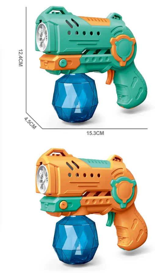 Electric Five-Hole Bubble Gun, With One 60Ml Bottle Of Bubble Solution [Mixed Colors] (uses 4 x aa batteries, batteries not included). OPP Bag wholesale from Qili Toys
