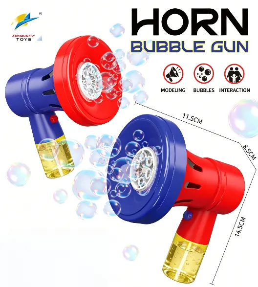 Electric Five-Hole Bubble Machine, With One 30Ml Bottle Of Bubble Solution [Mixed Colors] OPP Bag wholesale from Qili Toys