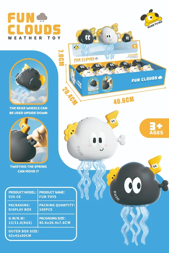English Dancing Raining Clouds Display Box Color Box wholesale from Qili Toys