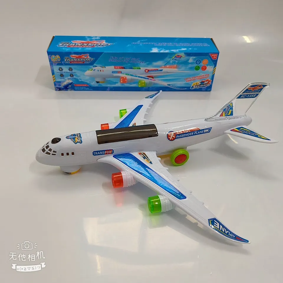 Extra Large Passenger Plane (universal light and music) Color Box wholesale from Qili Toys