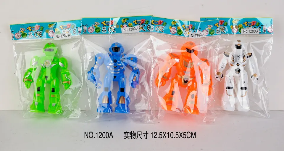 Four Types Of Robots With Lights (4 types mixed equally) OPP Bag wholesale from Qili Toys