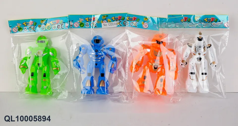 Four Types Of Robots With Lights (4 types mixed equally) OPP Bag wholesale from Qili Toys