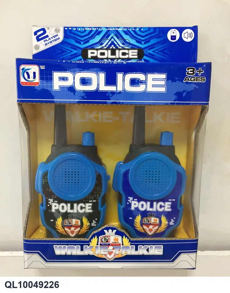 Police Walkie-Talkie (short antenna, short antenna: 30 meters) Window Box wholesale from Qili Toys
