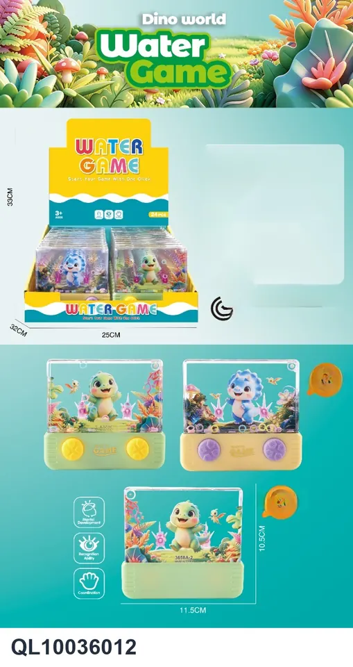 24 Transparent Water Machine Display Boxes (dinosaurs) Display Box wholesale from Qili Toys